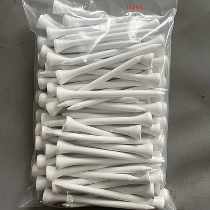 100pcs White Wooden Golf Tees